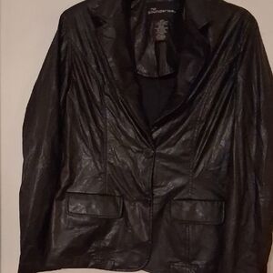 No Boundaries Black Faux Leather Jacket # 178